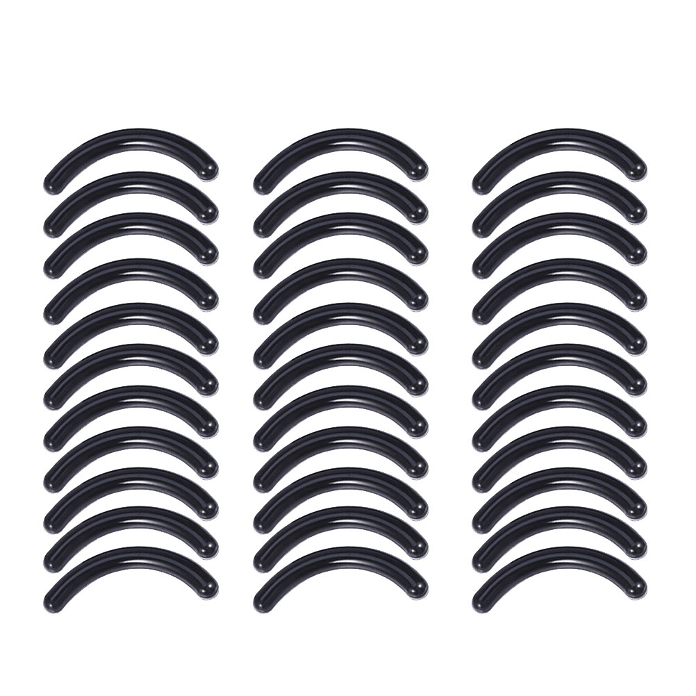 50pcs Refill Pads for Eyelash Curler Best Replacement Rubber Cushions Washable for Mascara Eyeliner or Glue Smudged Lashes (Black)